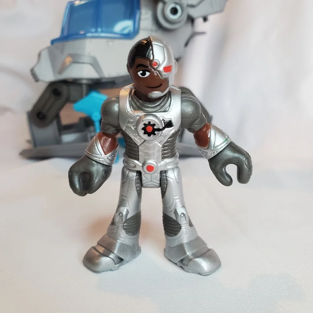 DC Comics Imaginext Cyborg And Mech Vehicle Robot Action Figure Toy Fisher Price